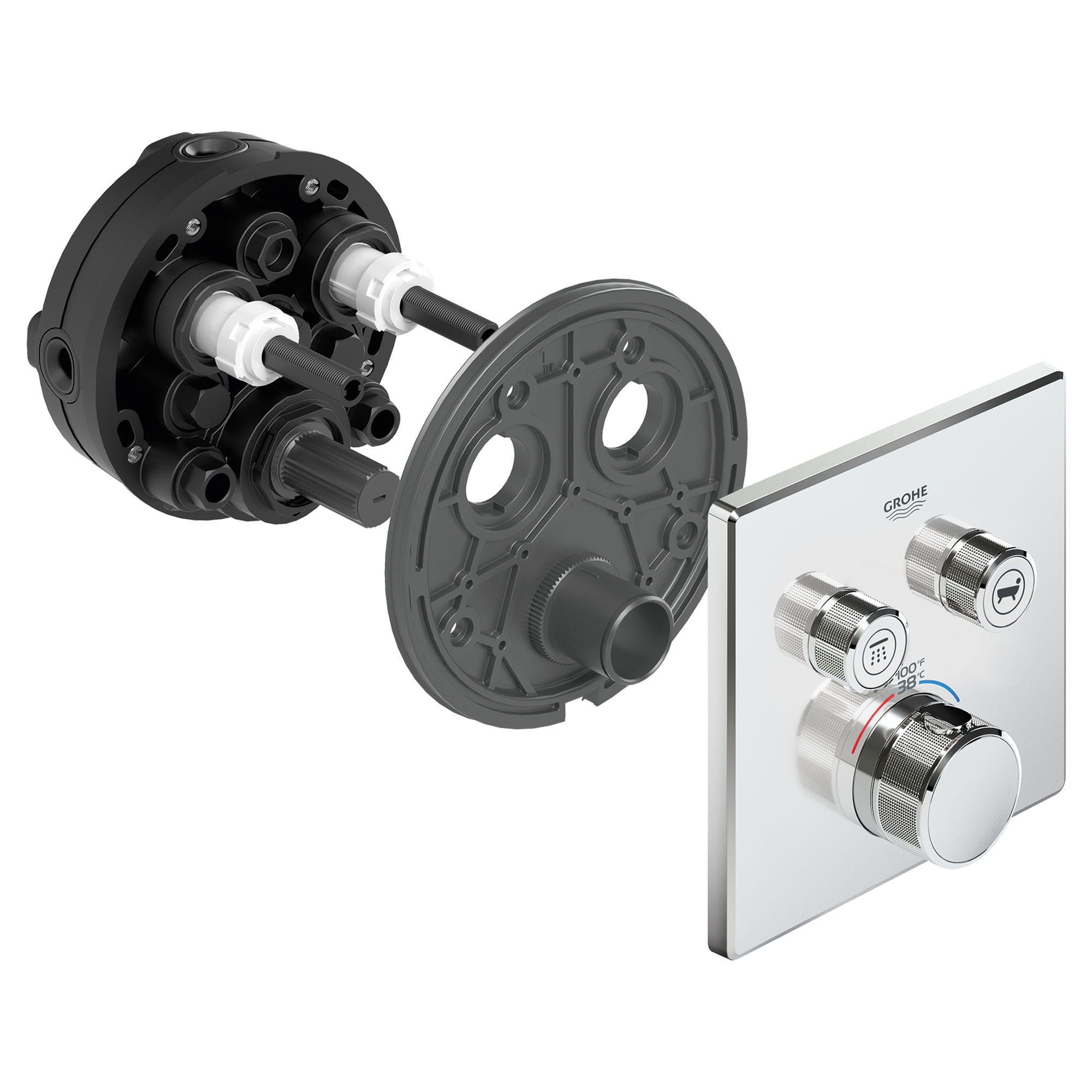 Dual Function Thermostatic Valve Trim